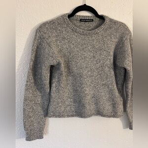 Brandy Melville Heather Gray Crew Neck Sweater
